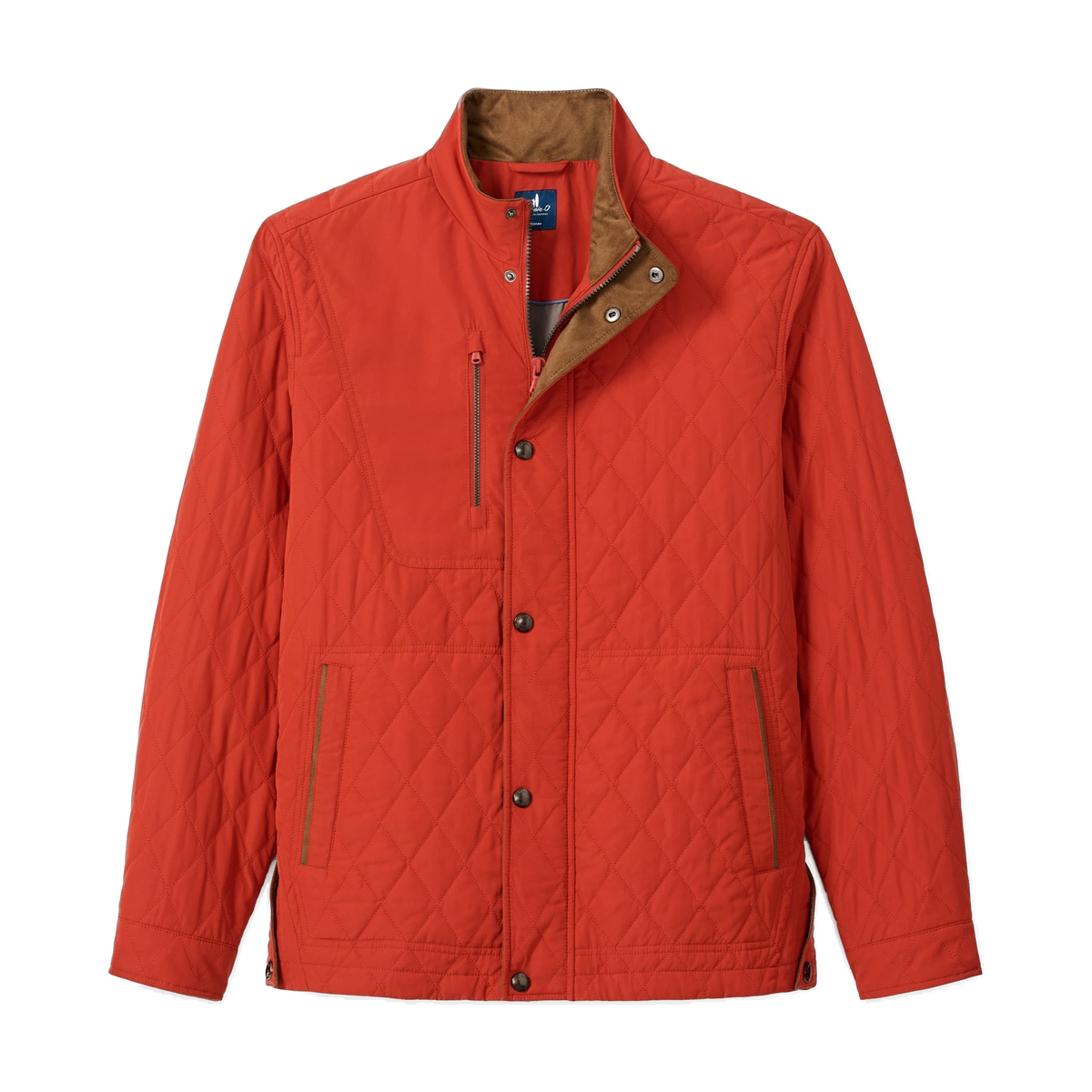 johnnie-O Juno Quilted Snap Jacket in Rossa