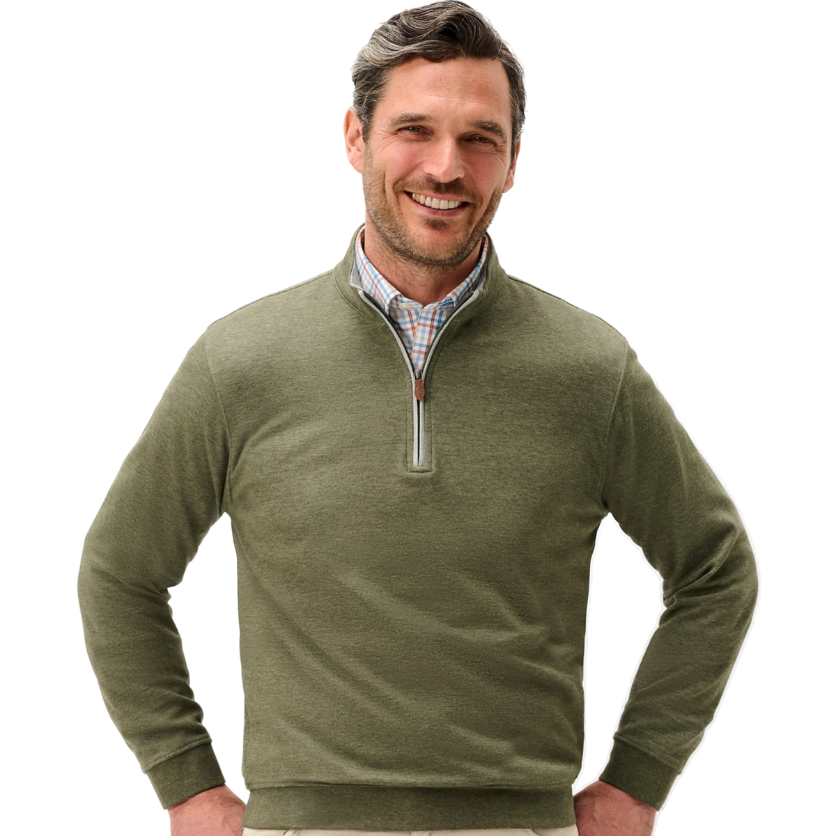 johnnie-O Sully 1/4 Zip Pullover in Sequoia