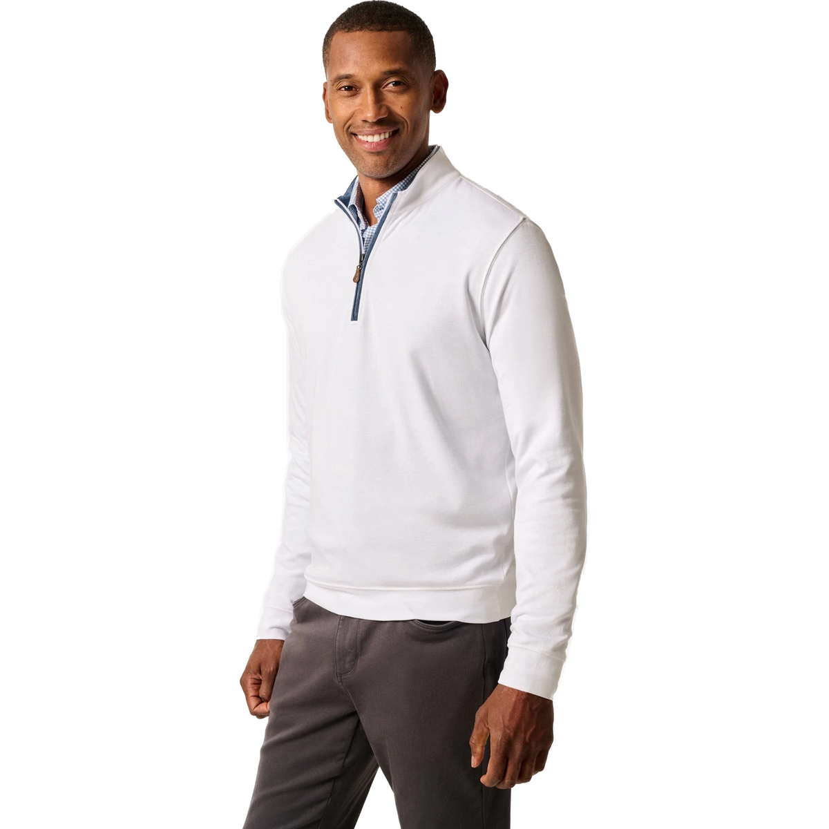 johnnie-O Sully 1/4 Zip Pullover in White