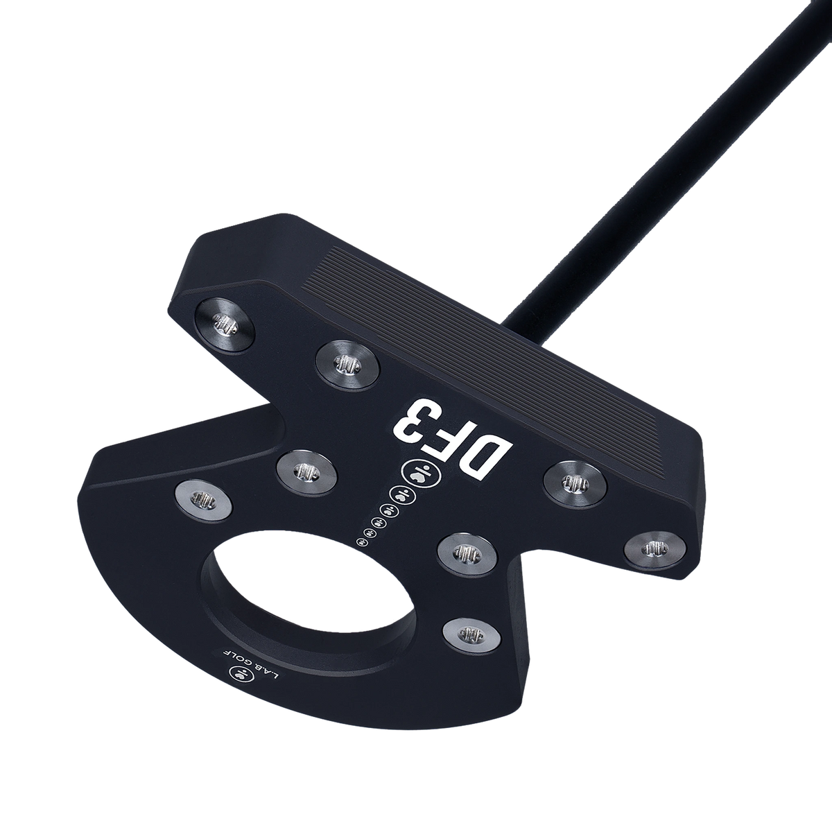 L.A.B. Golf DF3 Putter + Custom Headcover in Black — custom branded by Motive