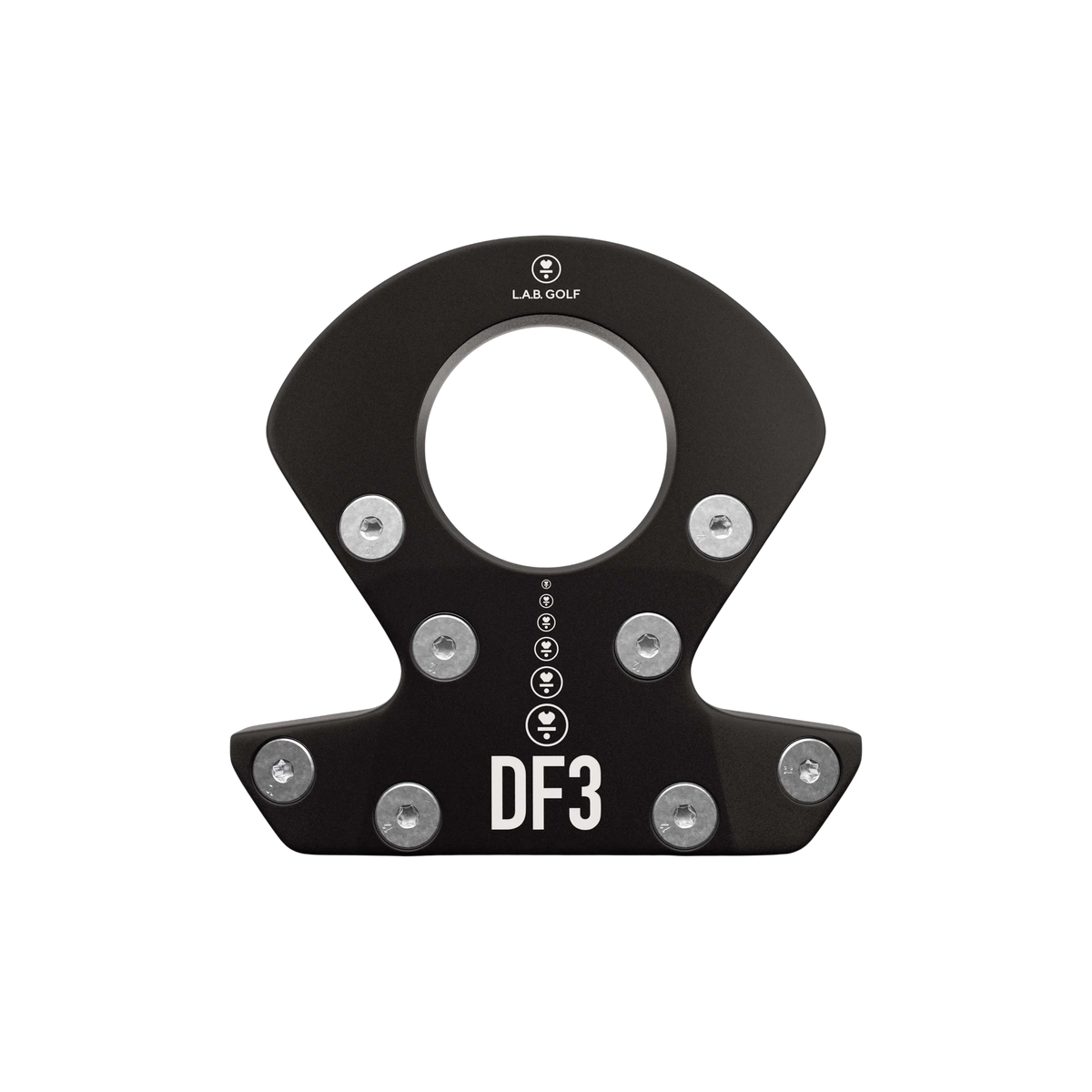 L.A.B. Golf DF3 Putter + Custom Headcover in Black — custom branded by Motive