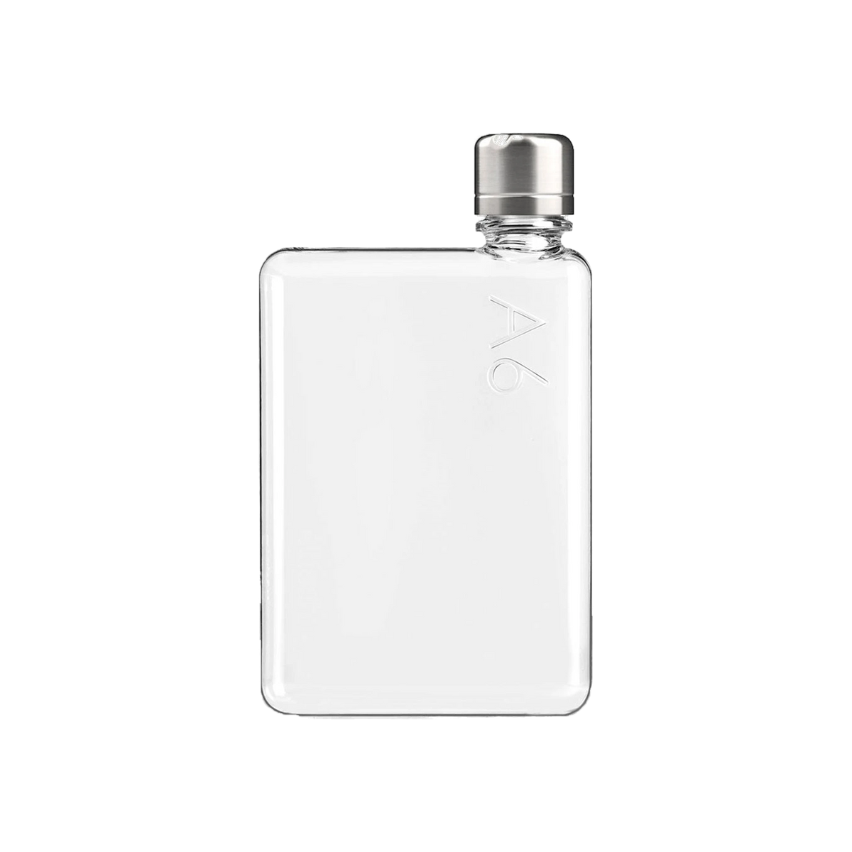 Memobottle A6 in Clear — custom branded by Motive