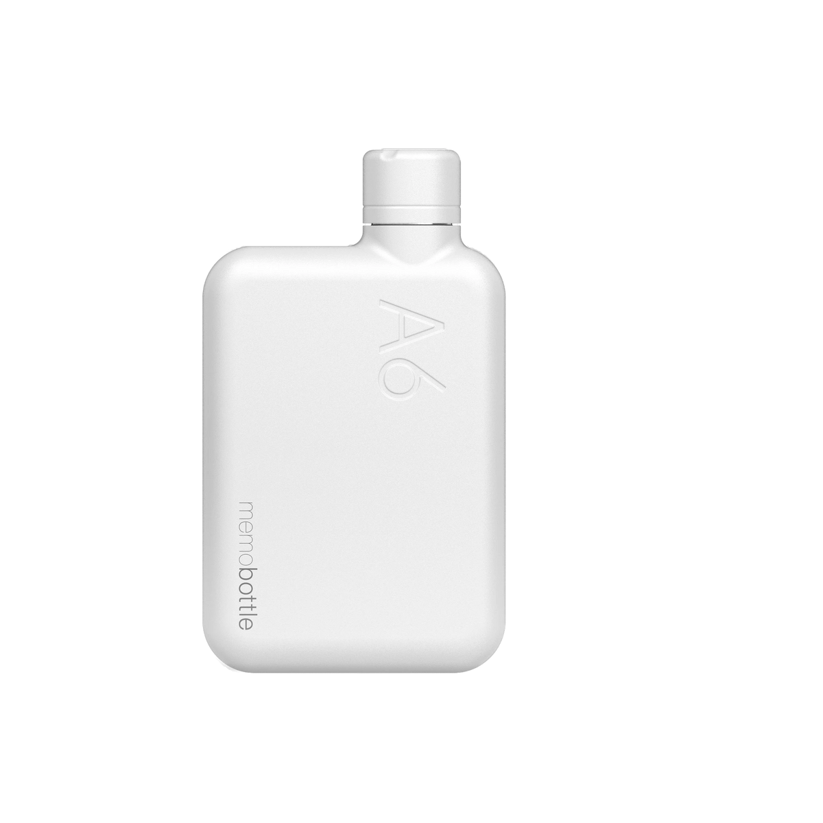 Memobottle A6 in Stainless White — custom branded by Motive