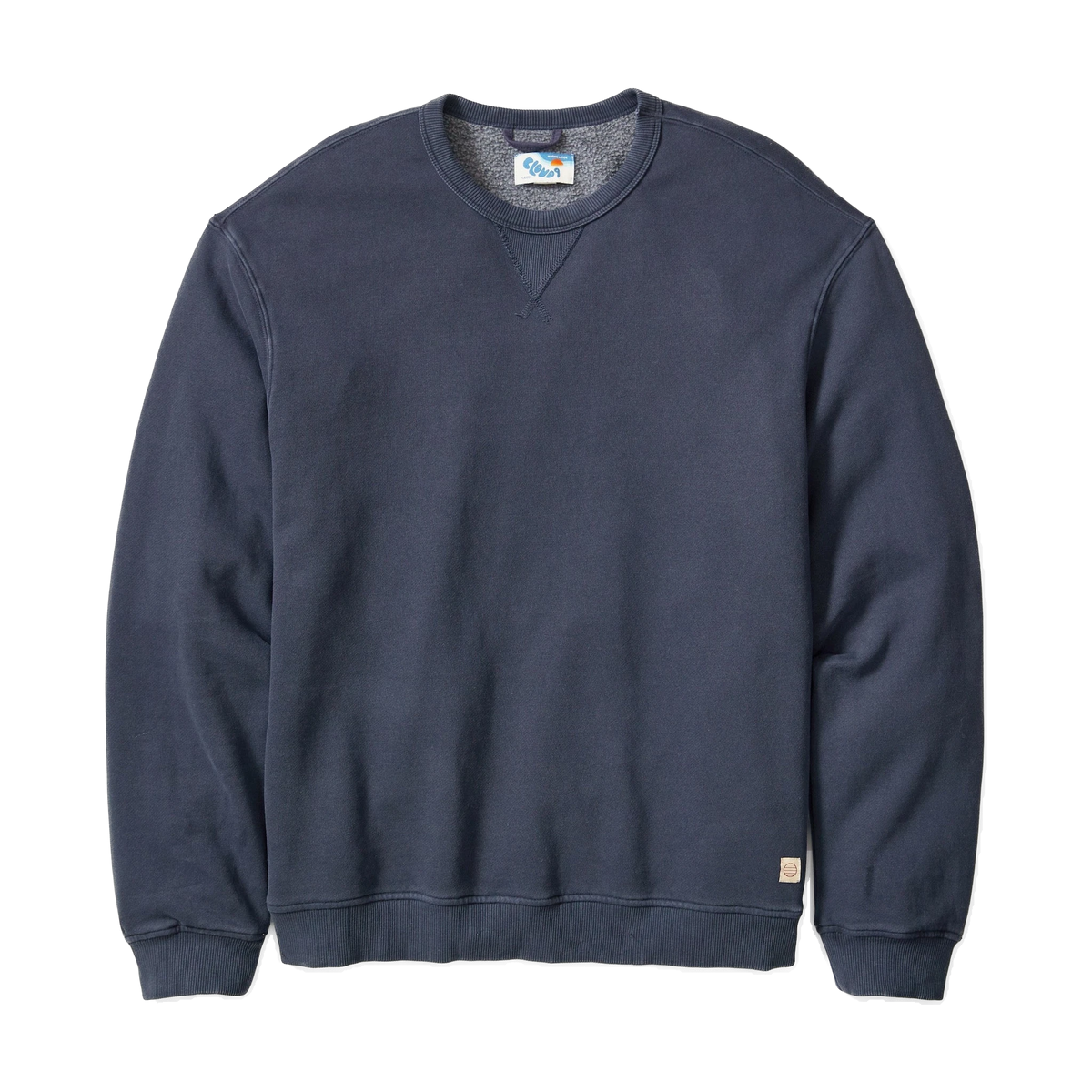 Marine Layer Cloud 9 Crewneck in Mood Indigo — custom branded by Motive