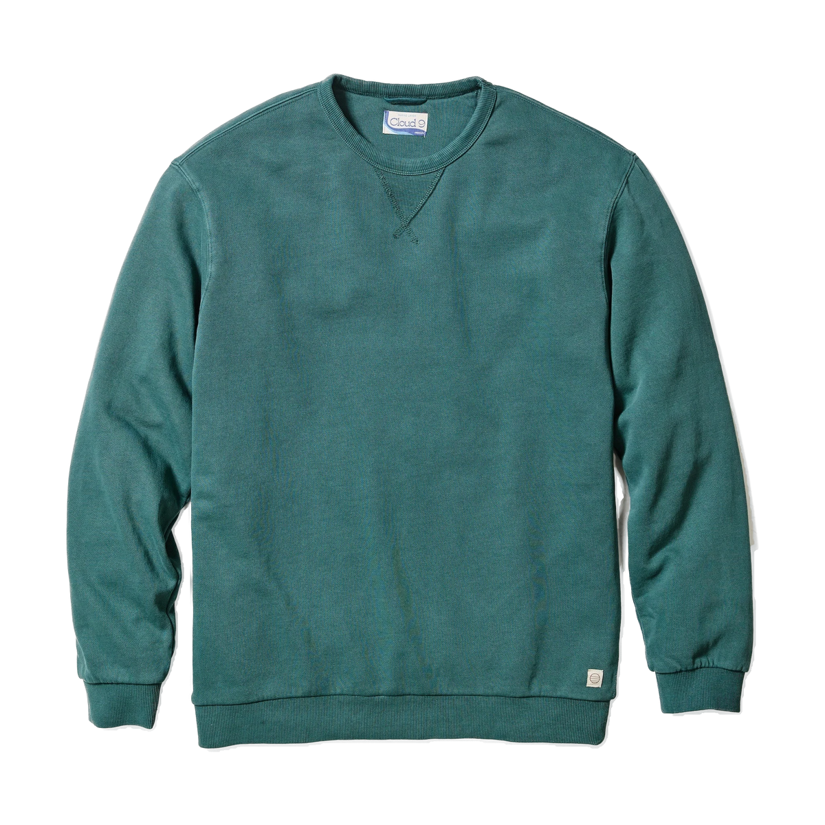 Marine Layer Cloud 9 Crewneck in Rainforest — custom branded by Motive