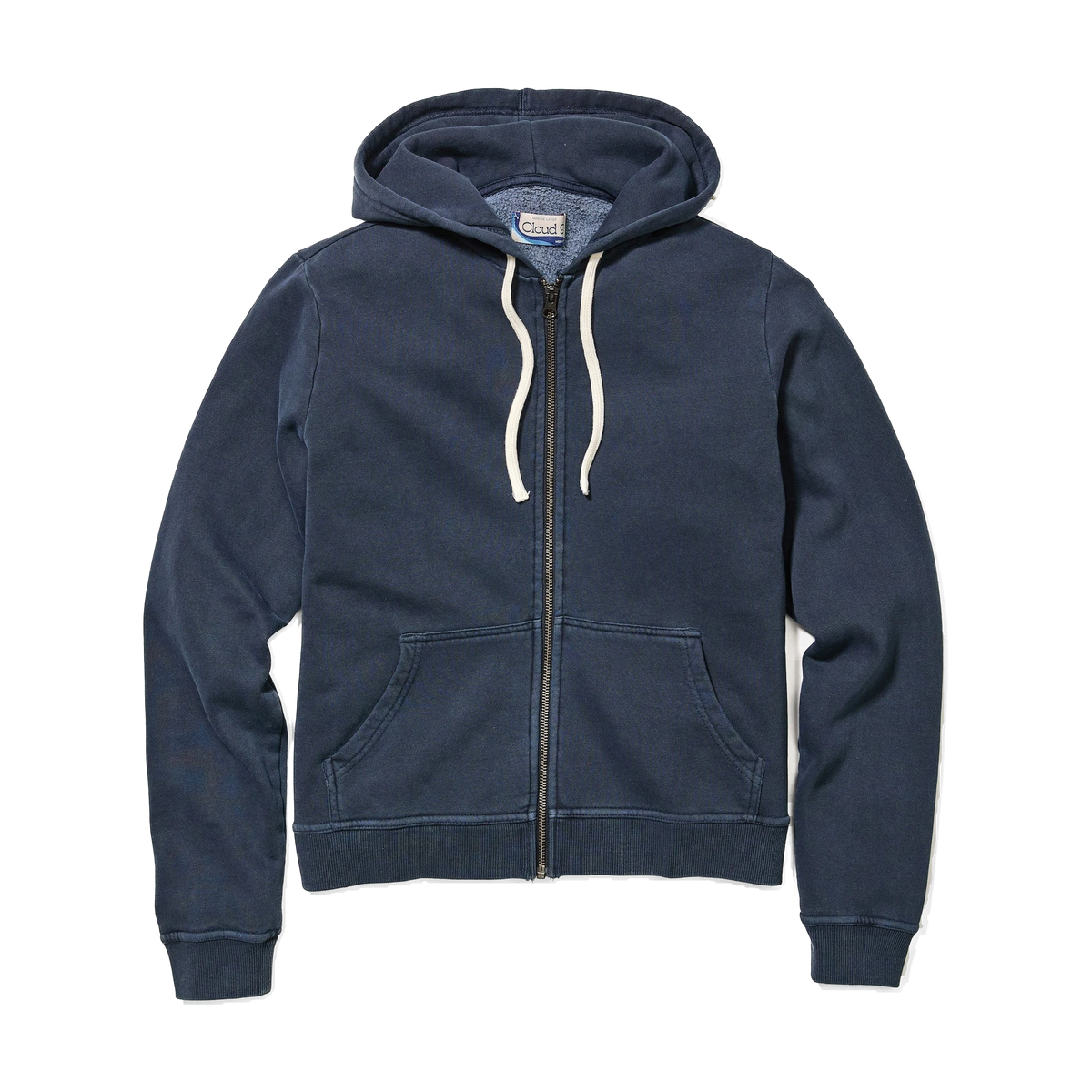 Marine Layer Women's Cloud 9 Full-Zip Hoodie in Mood Indigo — custom branded by Motive