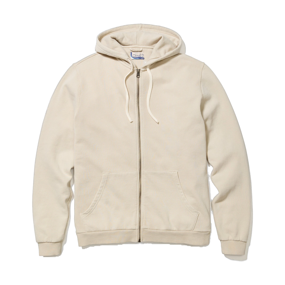 Marine Layer Cloud 9 Fleece Full Zip Hoodie in Whitecap