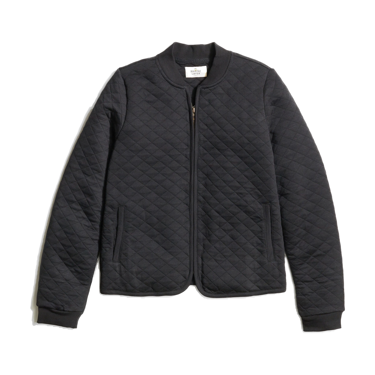 Marine Layer Women's Corbet Bomber in Black — custom branded by Motive
