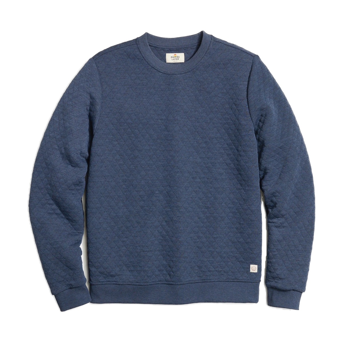 Marine Layer Corbet Crewneck in Navy — custom branded by Motive