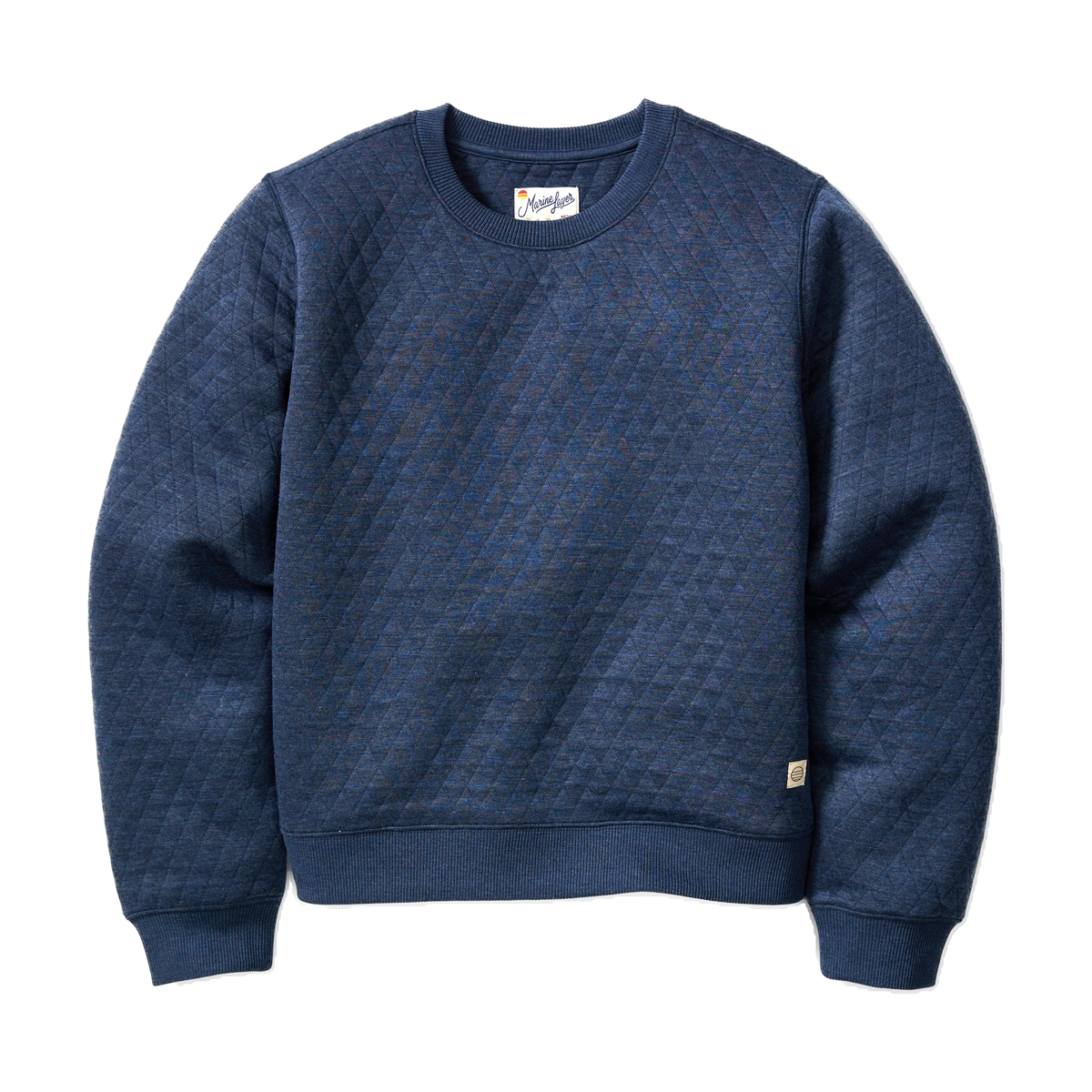Marine Layer Women's Corbet Crewneck in Navy — custom branded by Motive
