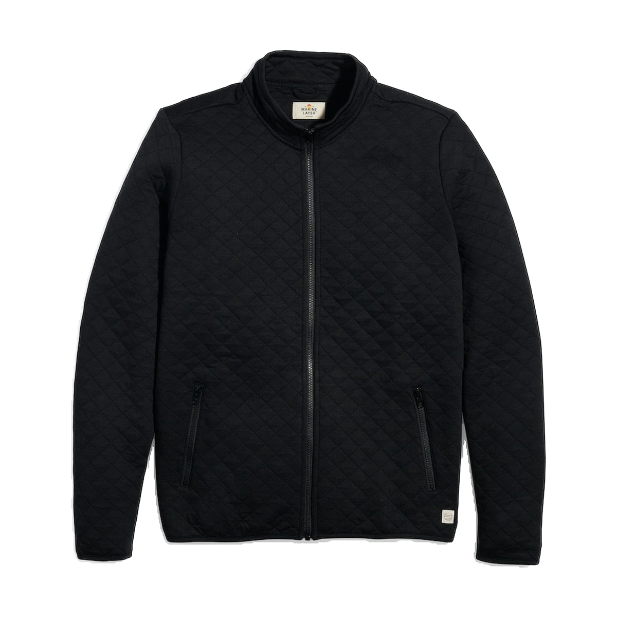 Marine Layer Corbet Full-Zip Jacket in Black — custom branded by Motive