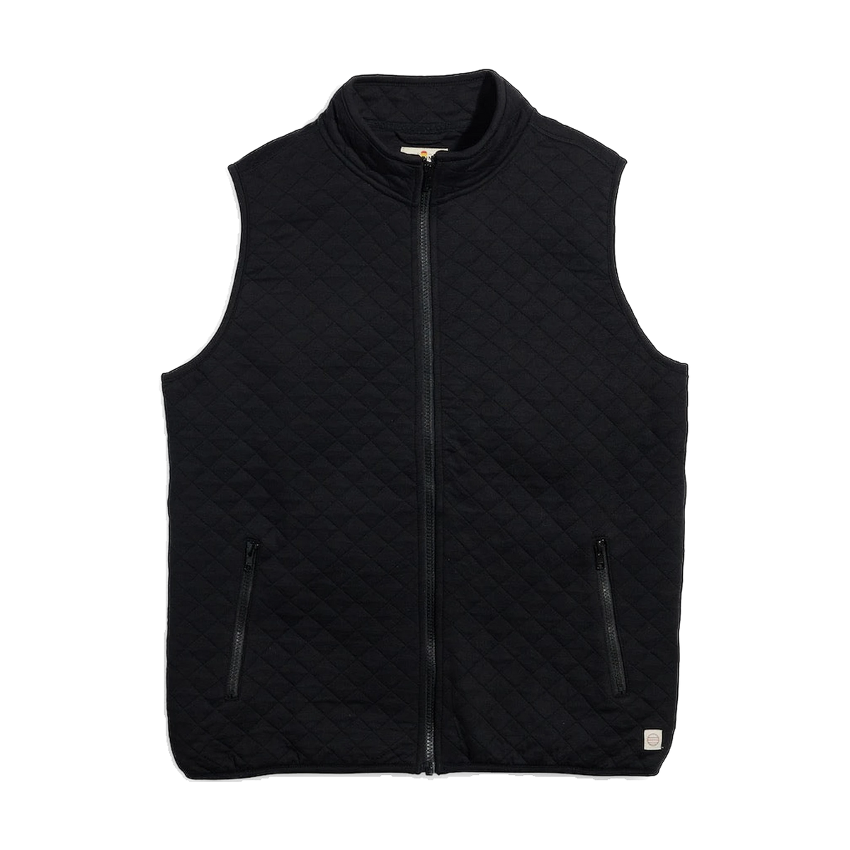 Marine Layer Corbet Vest in Black — custom branded by Motive