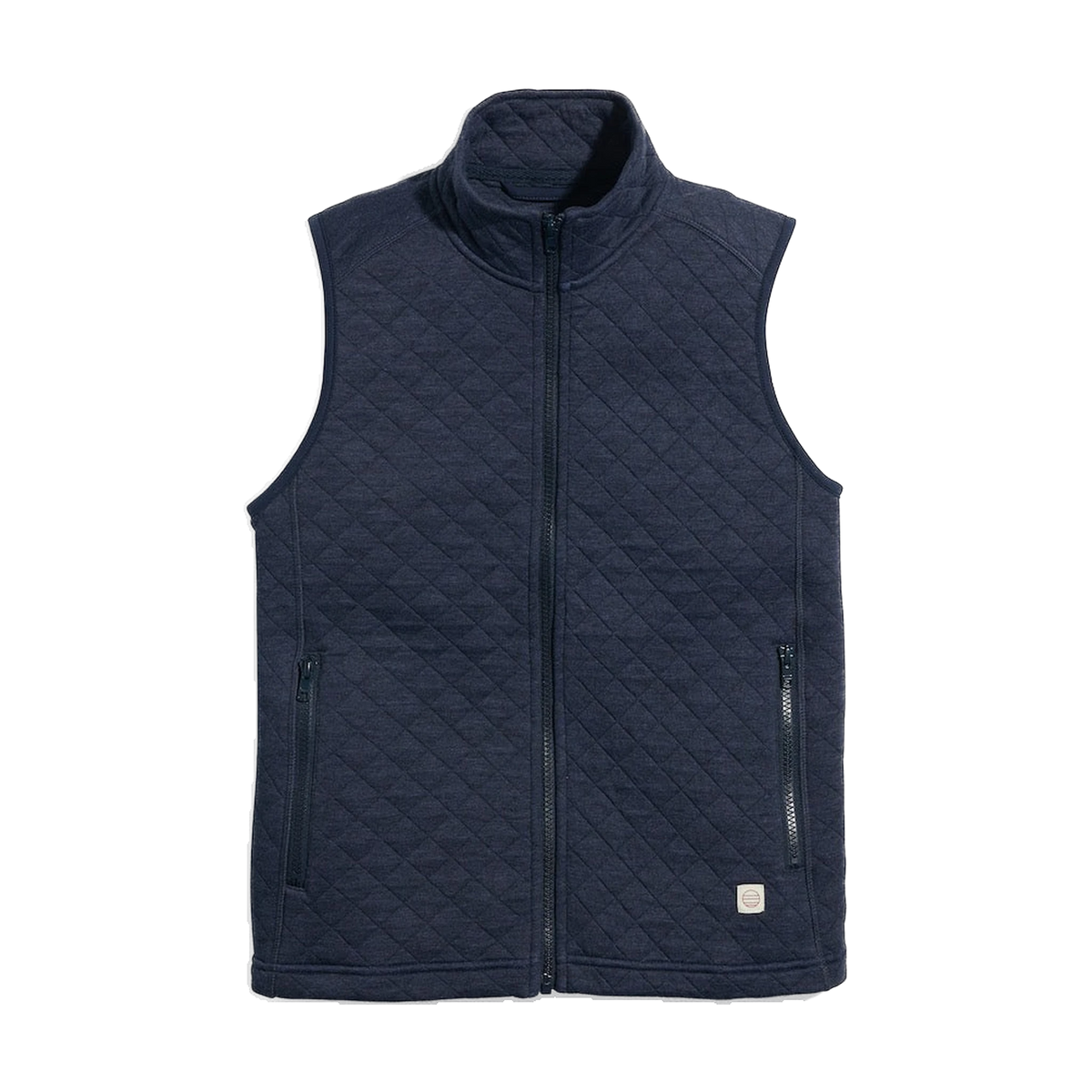 Marine Layer Women's Corbet Vest in Navy — custom branded by Motive