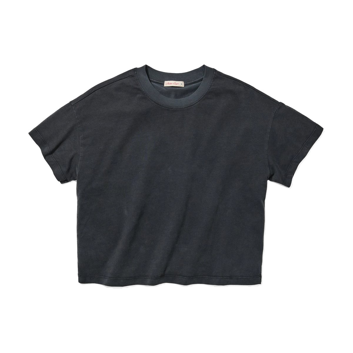 Marine Layer Women's Luxe Jersey Crew Tee in Black — custom branded by Motive