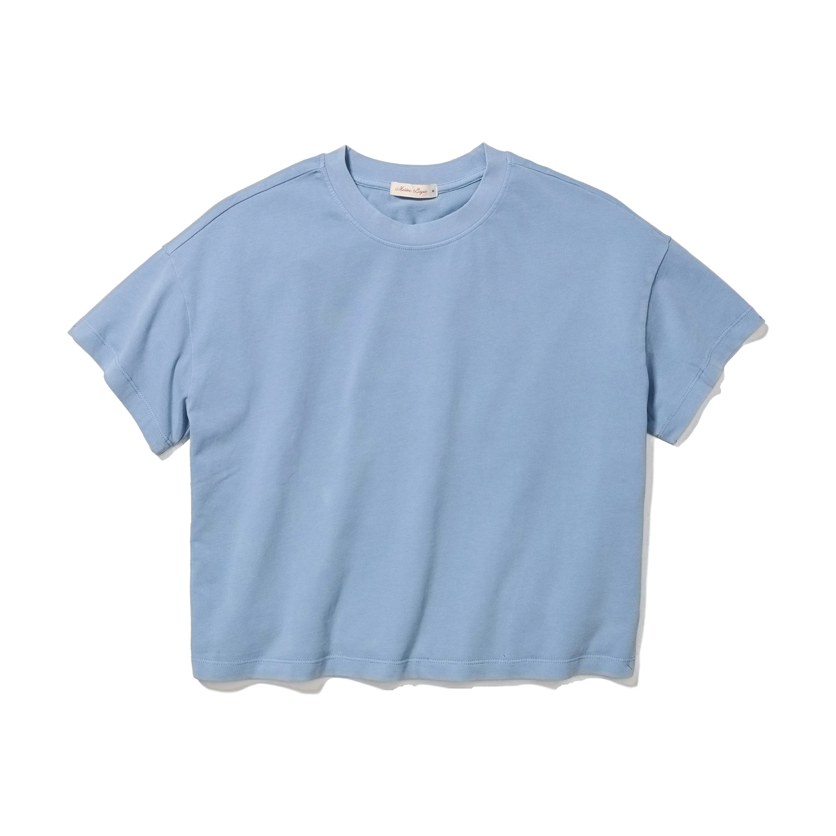 Marine Layer Women's Luxe Jersey Crew Tee in Coastal Blue — custom branded by Motive