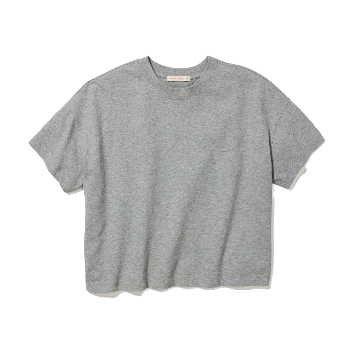 Marine Layer Women's Luxe Jersey Crew Tee in Heather Grey — custom branded by Motive