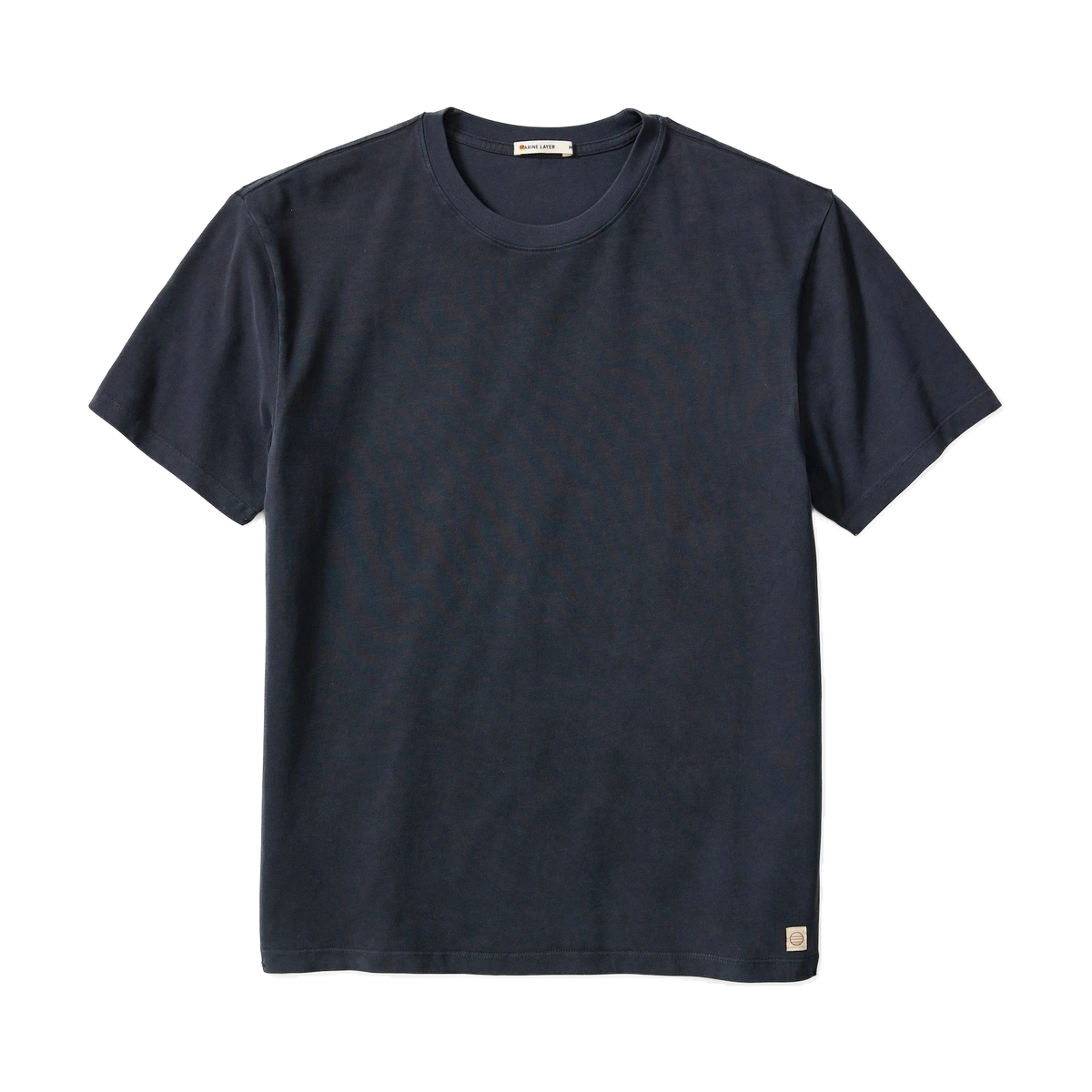 Marine Layer Luxe Jersey Relaxed Tee in Black — custom branded by Motive