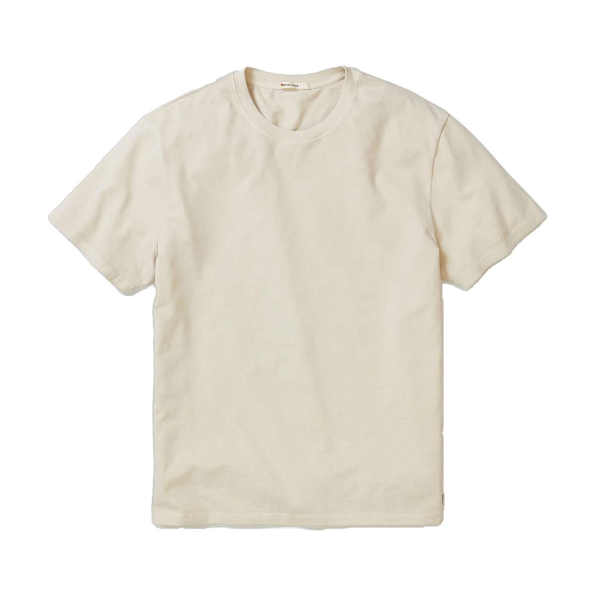 Marine Layer Luxe Jersey Relaxed Tee in Whitecap — custom branded by Motive