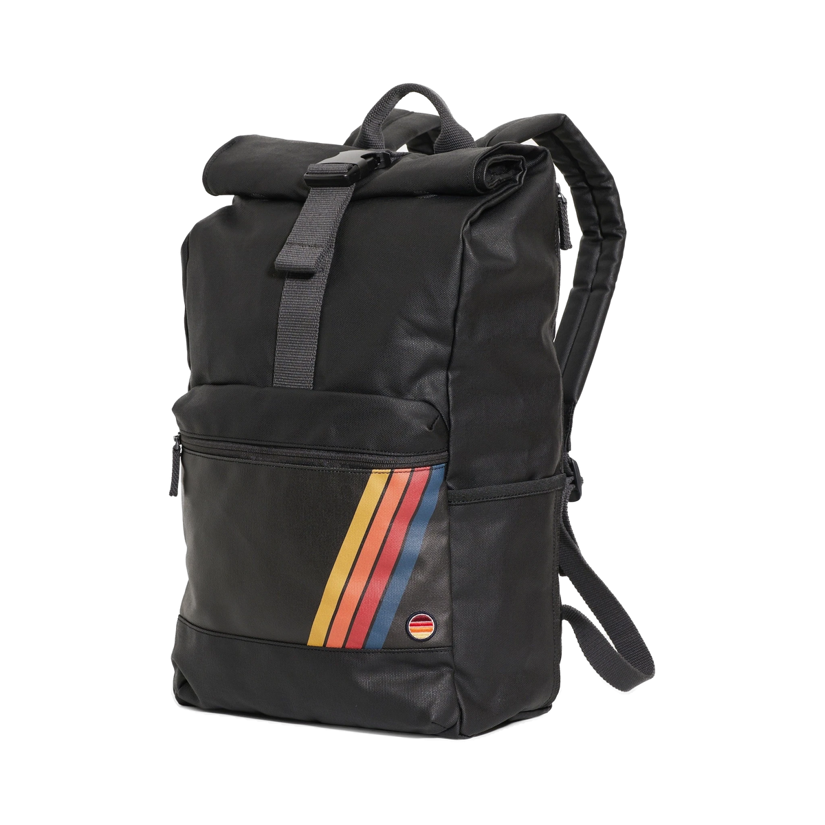 Marine Layer Roll Top Backpack in Phantom — custom branded by Motive