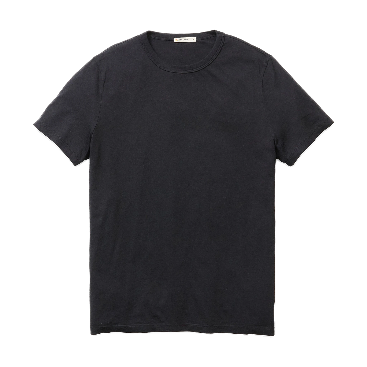 Marine Layer Signature Crew Tee in Black — custom branded by Motive