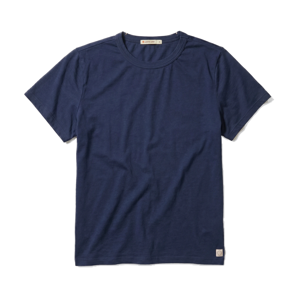 Marine Layer Women's Signature Crew Tee in True Navy — custom branded by Motive