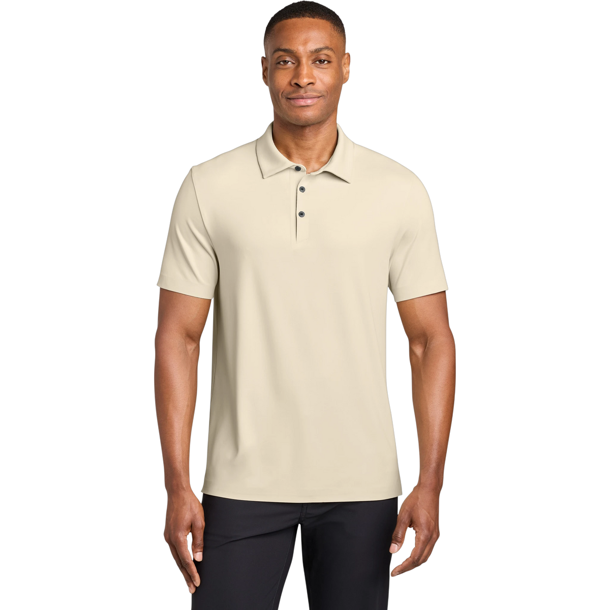 MiiR Alta Polo in Alabaster — custom branded by Motive