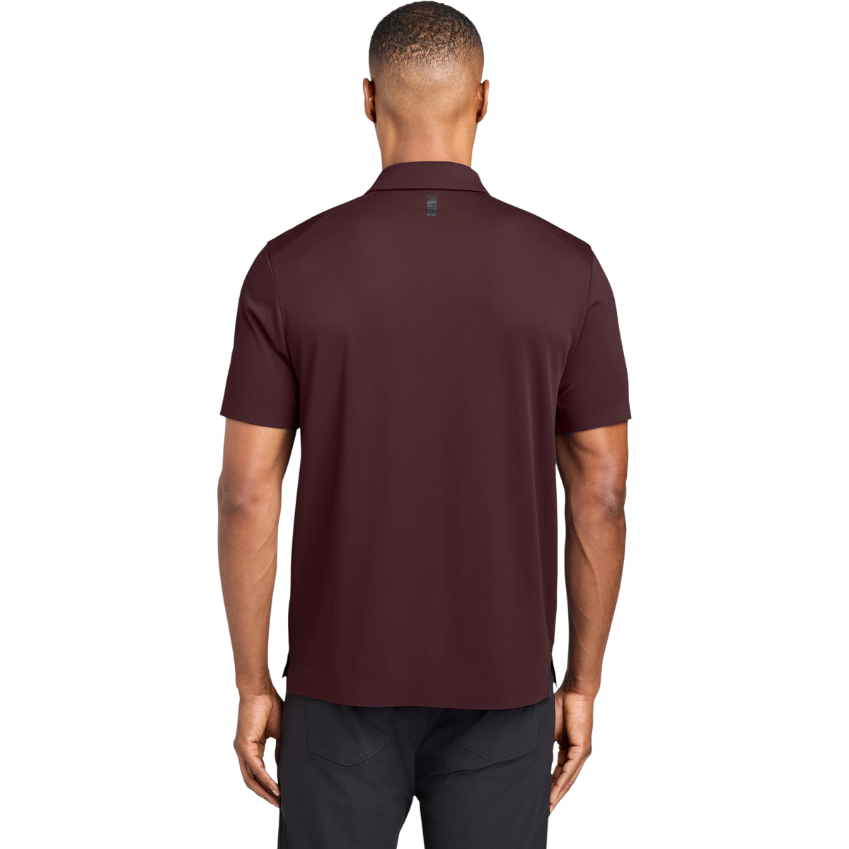 MiiR Alta Polo in Dark Fig — custom branded by Motive