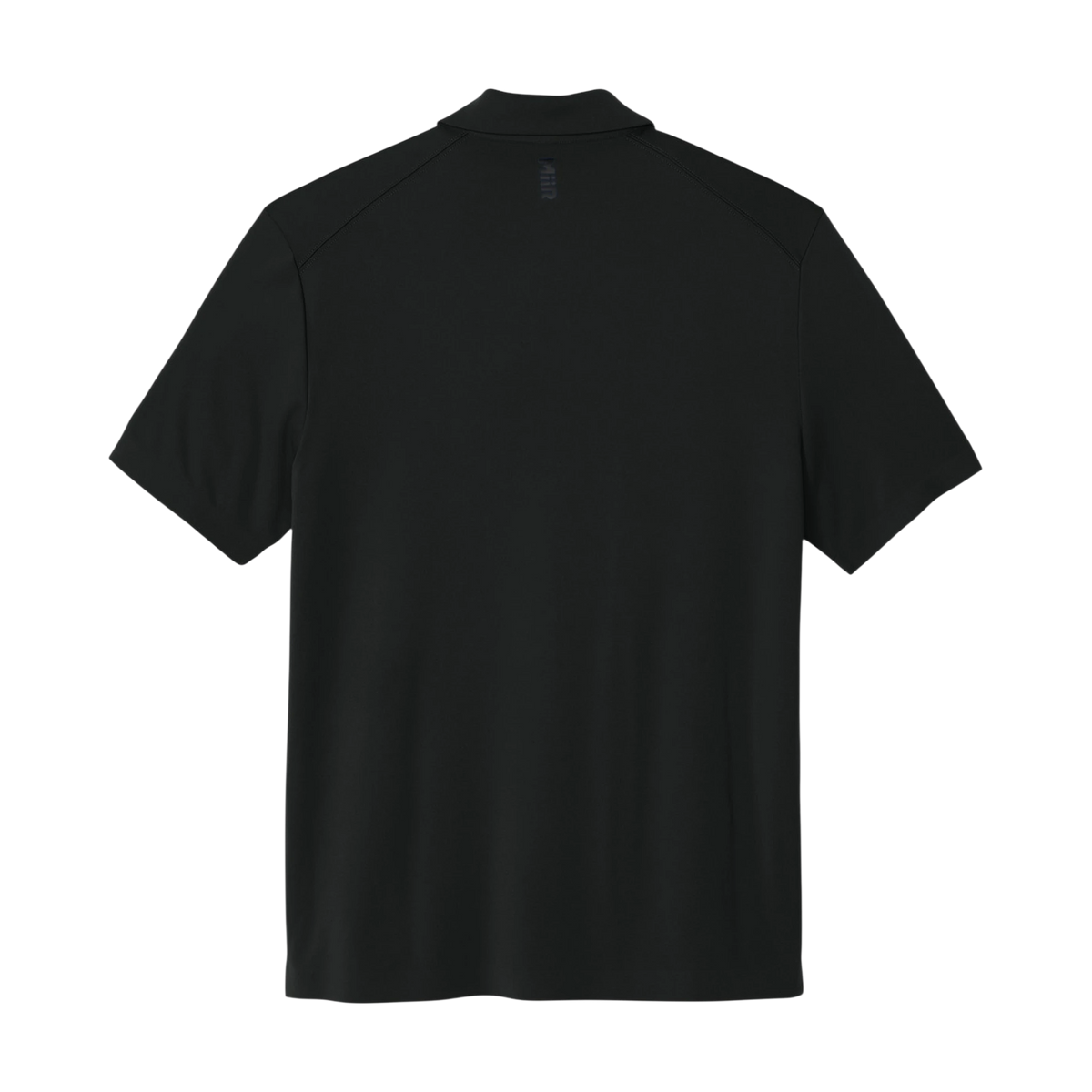 MiiR Alta Polo in Pitch Black — custom branded by Motive