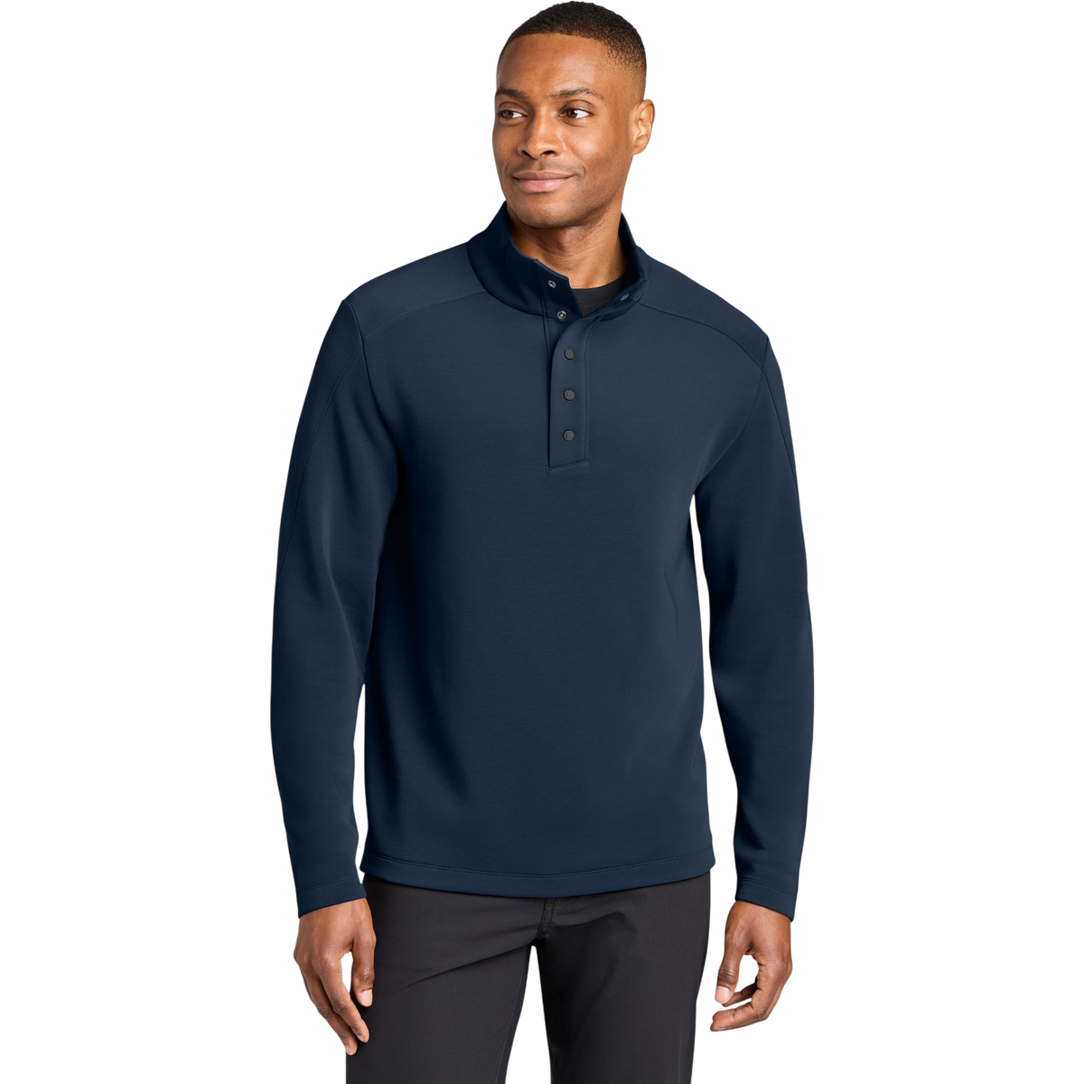 MiiR Kumo 1/4-Snap Pullover in Indigo Navy — custom branded by Motive