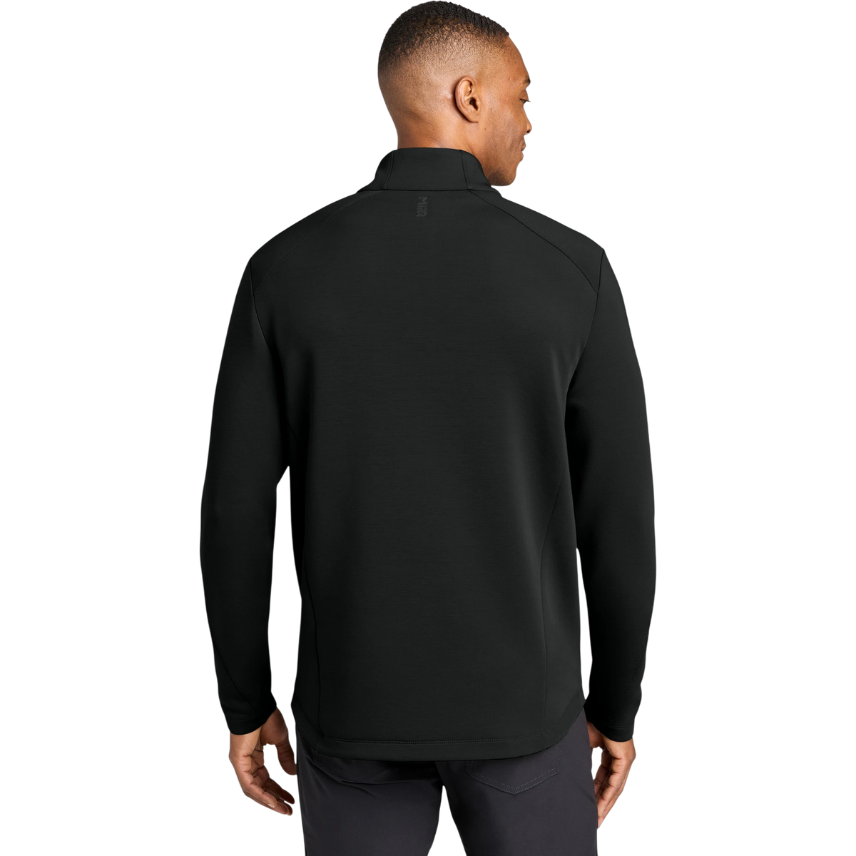 MiiR Kumo 1/4-Snap Pullover in Pitch Black — custom branded by Motive