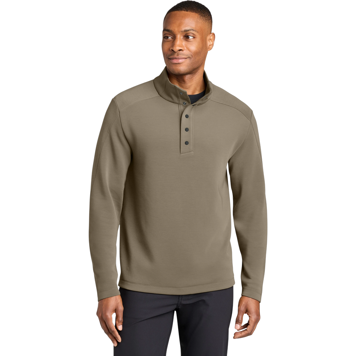 MiiR Kumo 1/4-Snap Pullover in Truffle — custom branded by Motive