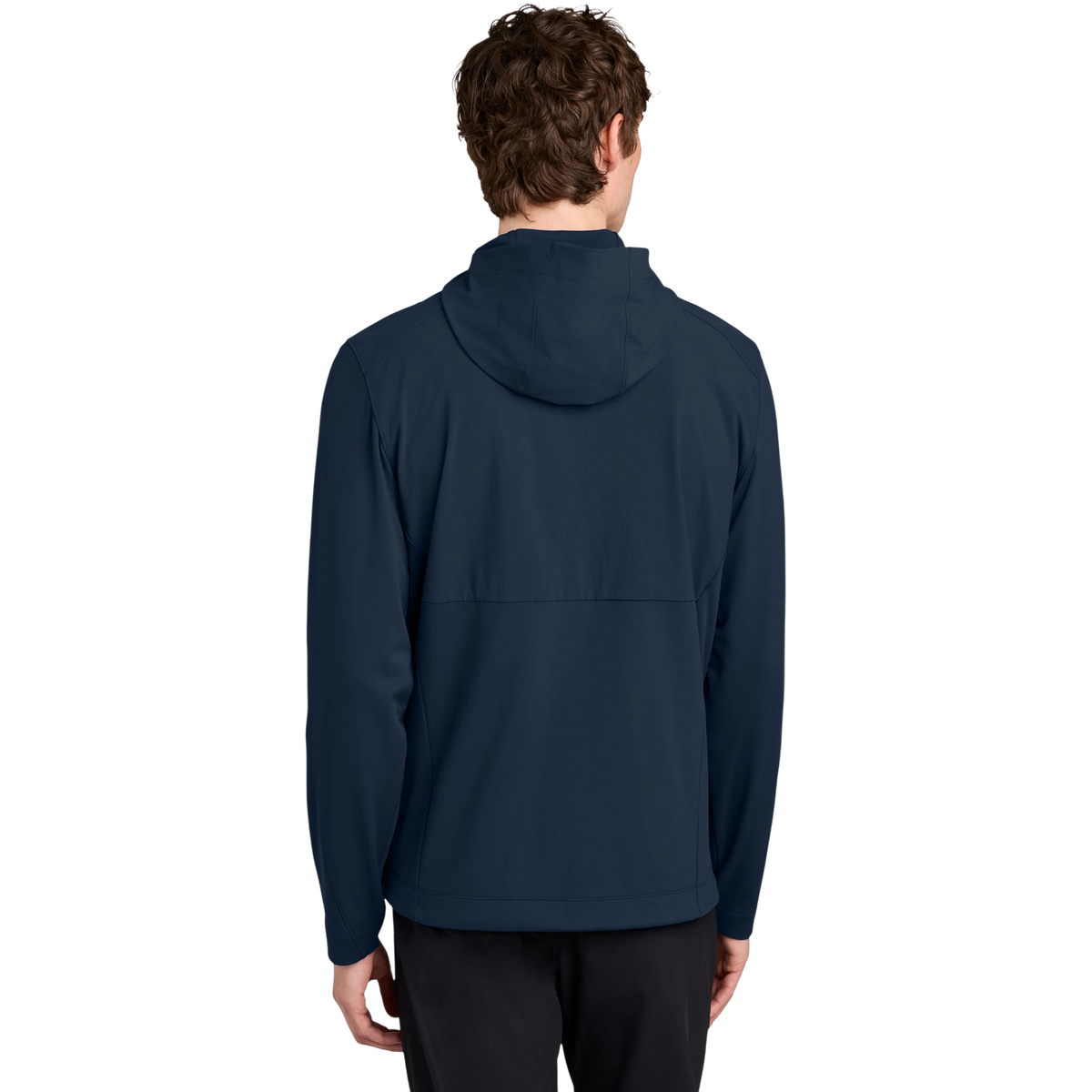 MiiR Kivu Hybrid Full-Zip Hooded Jacket in Indigo Navy — custom branded by Motive