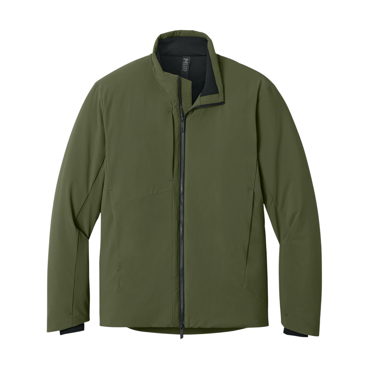 MiiR Sashiko Full-Zip Stretch Puffy in Forest Moss — custom branded by Motive