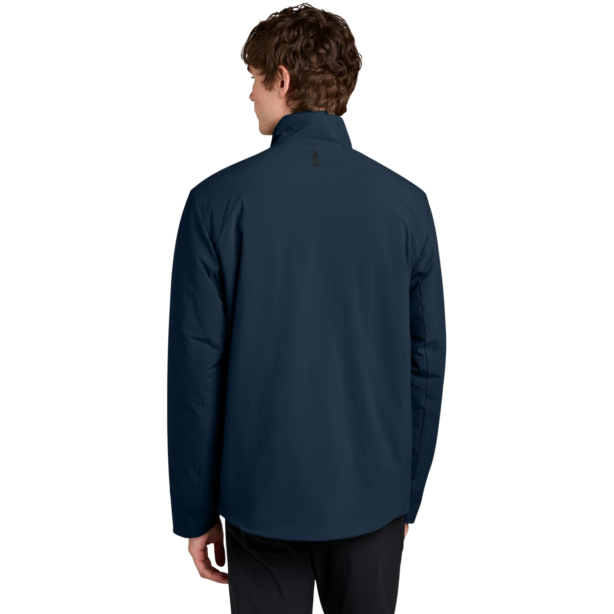 MiiR Sashiko Full-Zip Stretch Puffy in Indigo Navy — custom branded by Motive