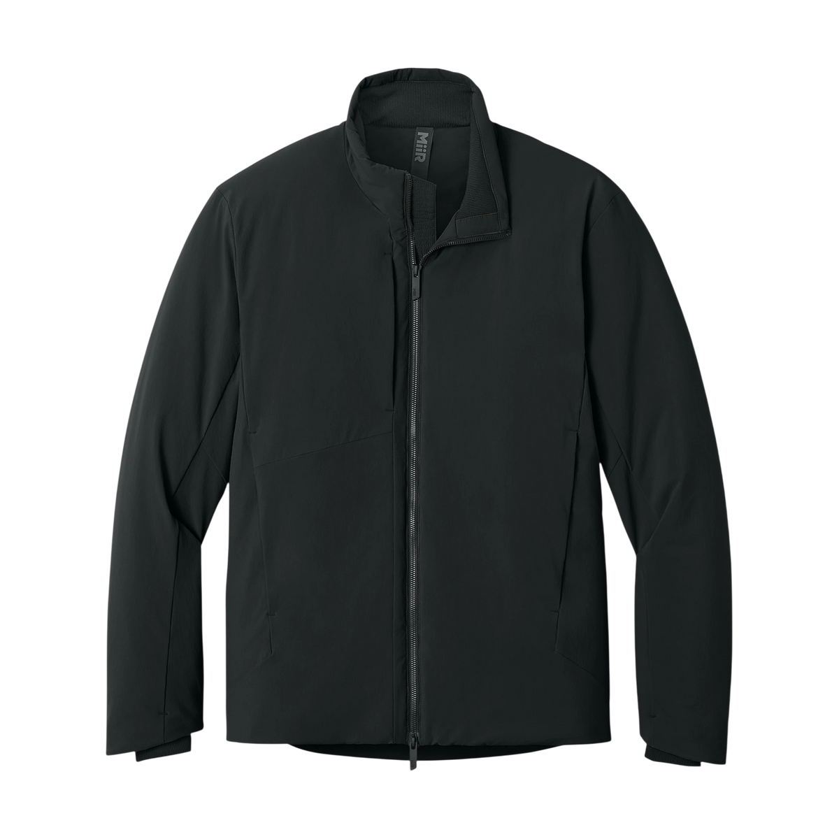 MiiR Sashiko Full-Zip Stretch Puffy in Pitch Black — custom branded by Motive
