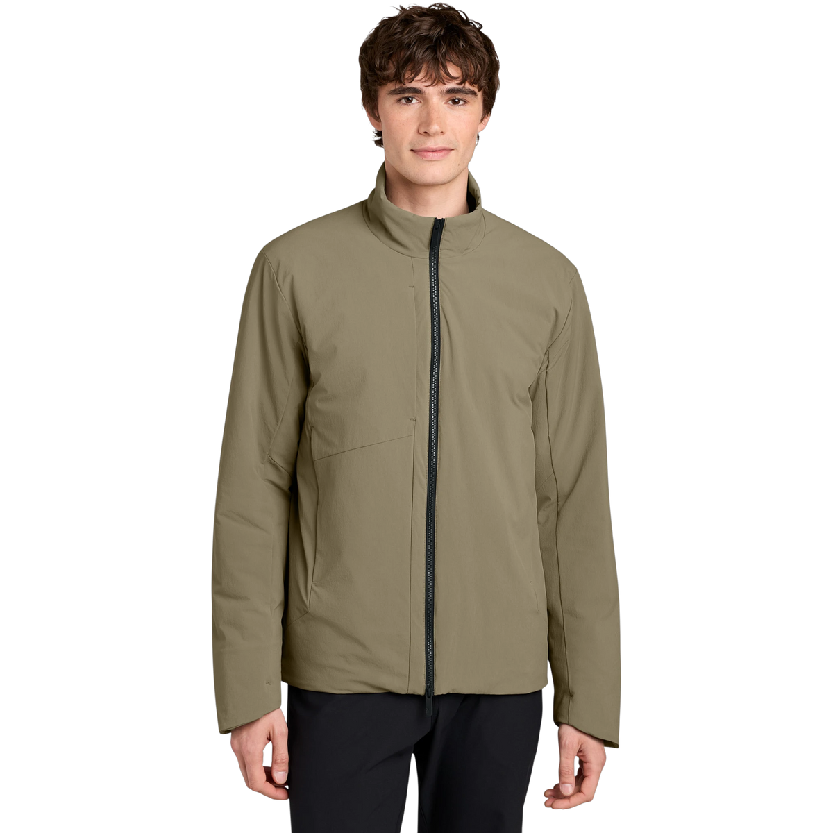 MiiR Sashiko Full-Zip Stretch Puffy in Truffle — custom branded by Motive