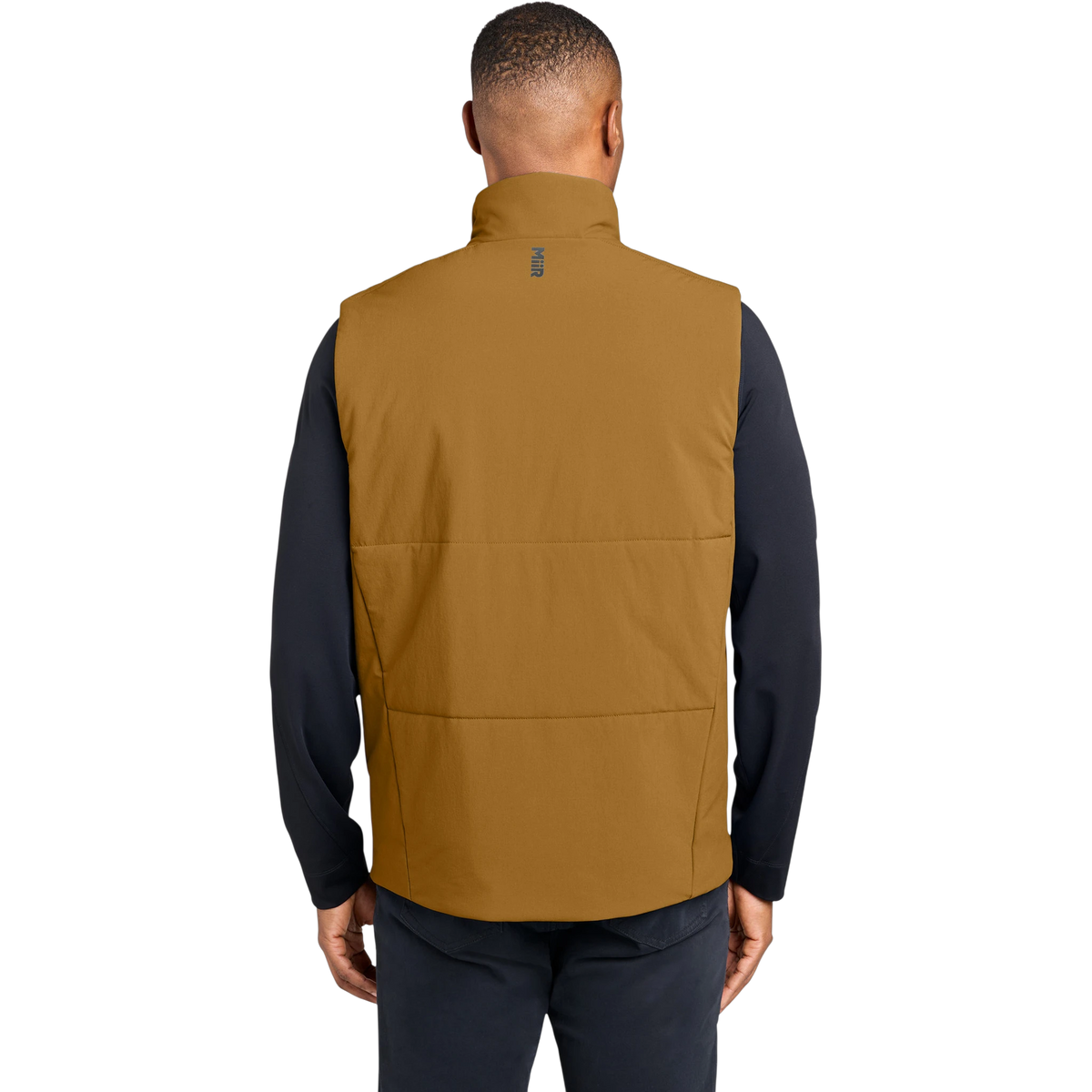 MiiR Sashiko Stretch Puffy Vest in Amber Haze — custom branded by Motive
