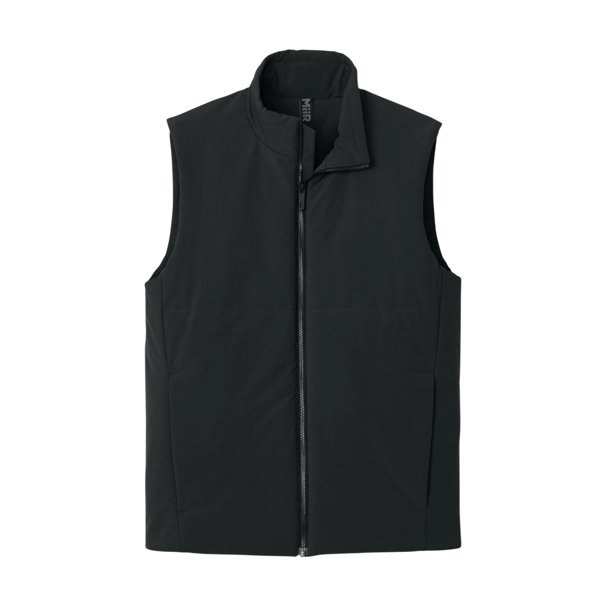 MiiR Sashiko Stretch Puffy Vest in Pitch Black — custom branded by Motive