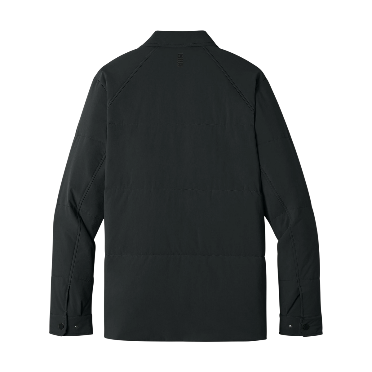 MiiR Sashiko Stretch Puffy Shacket in Pitch Black — custom branded by Motive