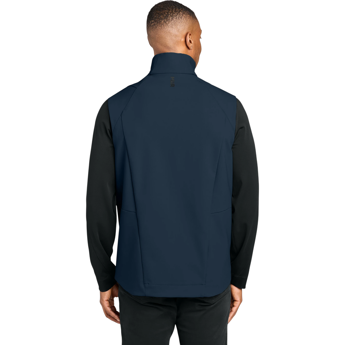 MiiR Nozawa Soft Shell Vest in Indigo Navy — custom branded by Motive