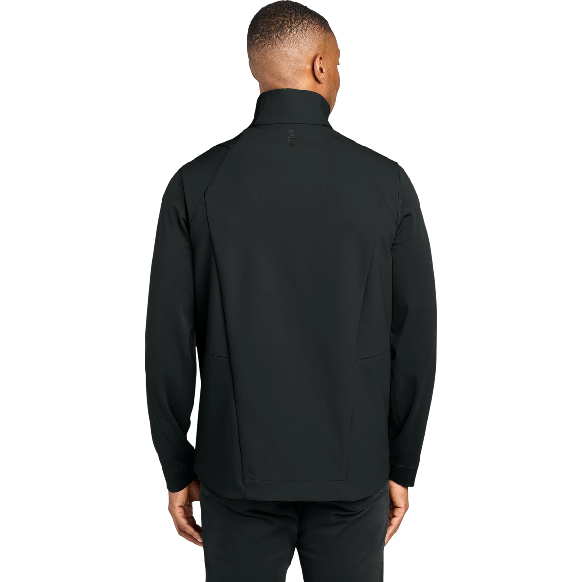MiiR Nozawa Soft Shell Vest in Pitch Black — custom branded by Motive