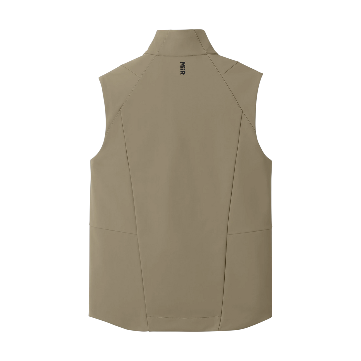MiiR Nozawa Soft Shell Vest in Truffle — custom branded by Motive