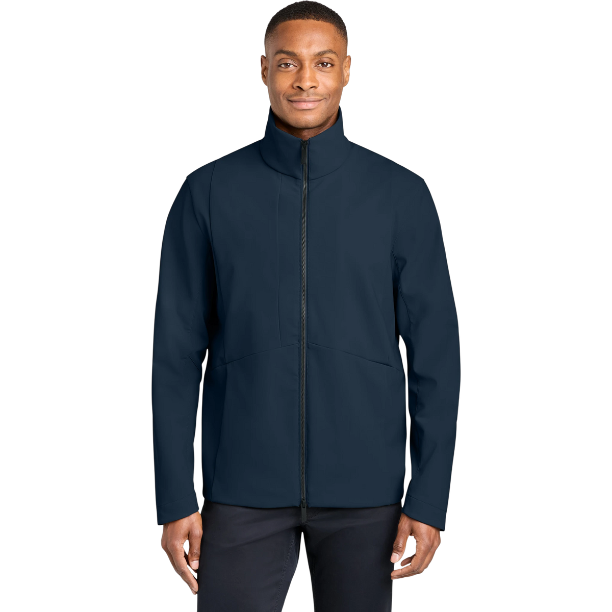 MiiR Nozawa Full-Zip Soft Shell in Indigo Navy — custom branded by Motive