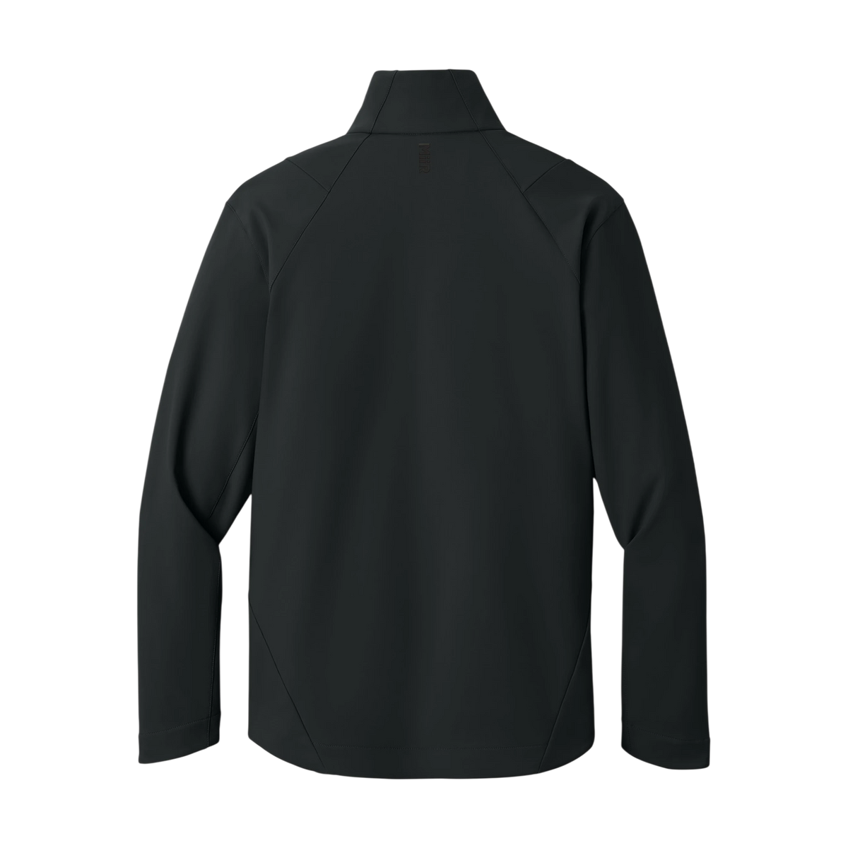 MiiR Nozawa Full-Zip Soft Shell in Pitch Black — custom branded by Motive