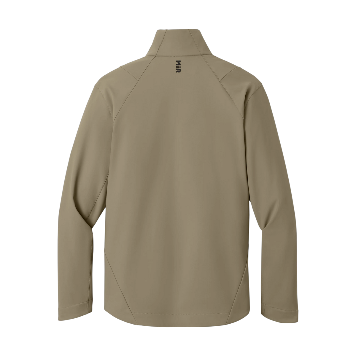 MiiR Nozawa Full-Zip Soft Shell in Truffle — custom branded by Motive