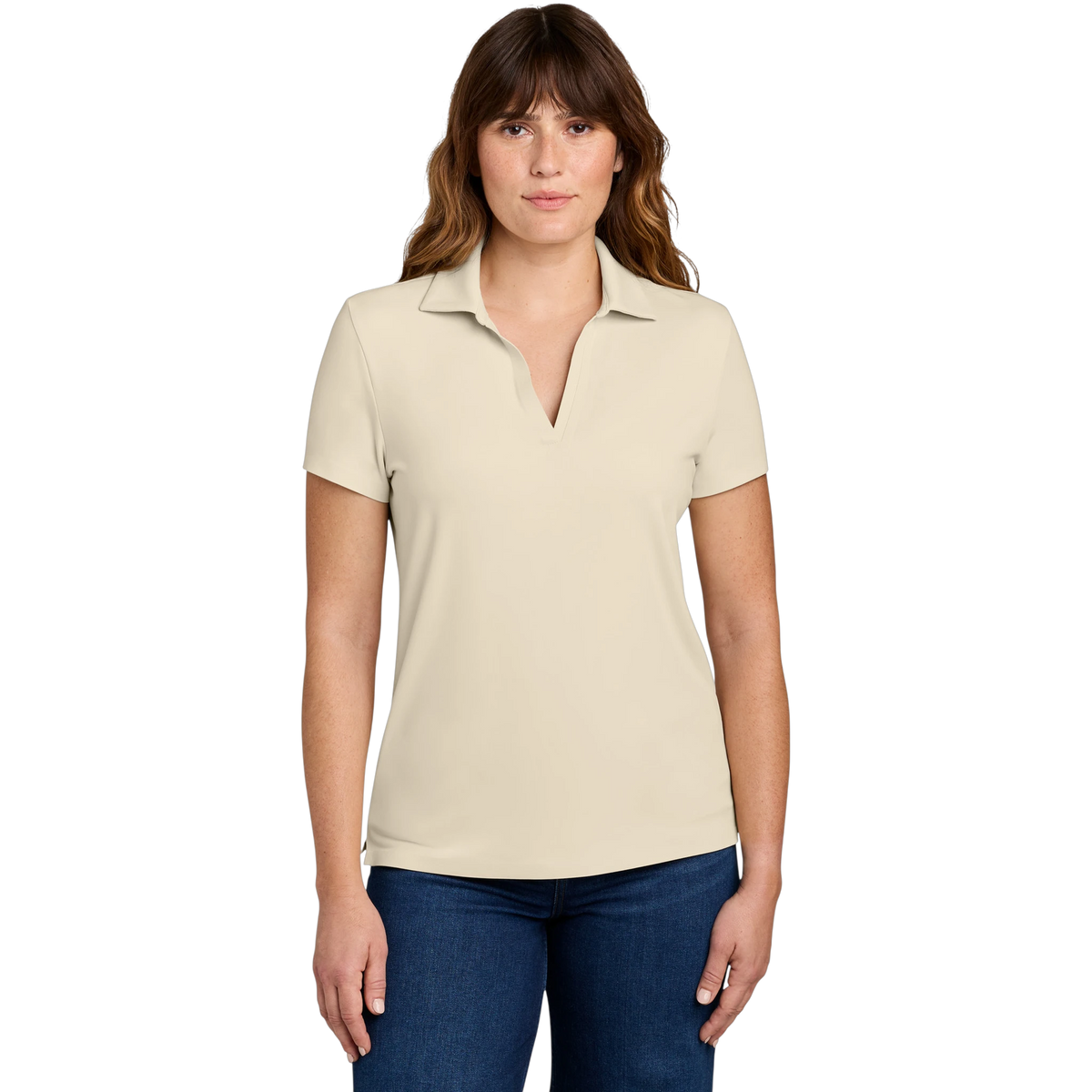 MiiR Women's Alta Polo in Alabaster — custom branded by Motive