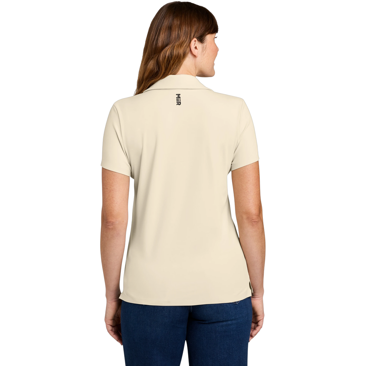 MiiR Women's Alta Polo in Alabaster — custom branded by Motive