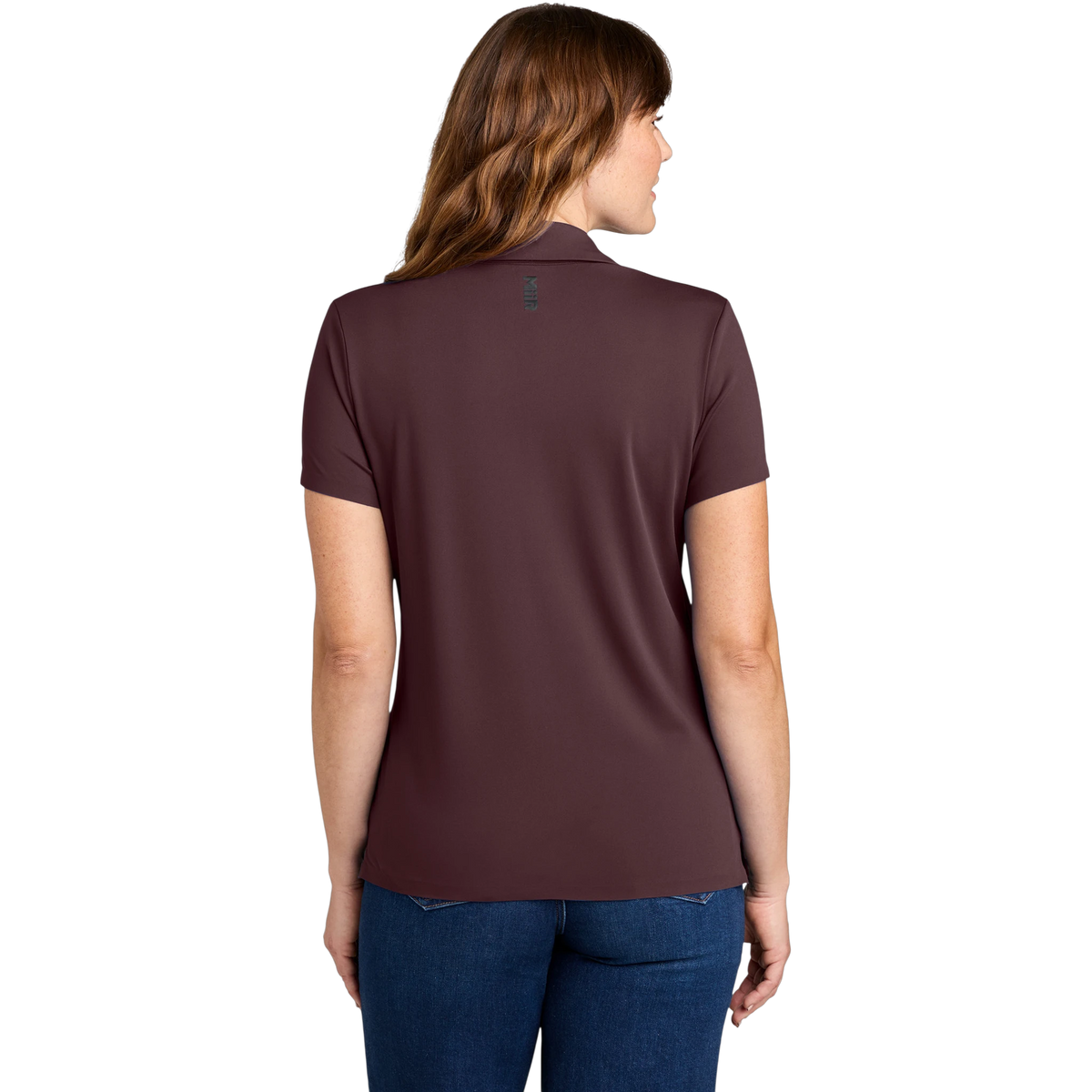 MiiR Women's Alta Polo in Dark Fig — custom branded by Motive