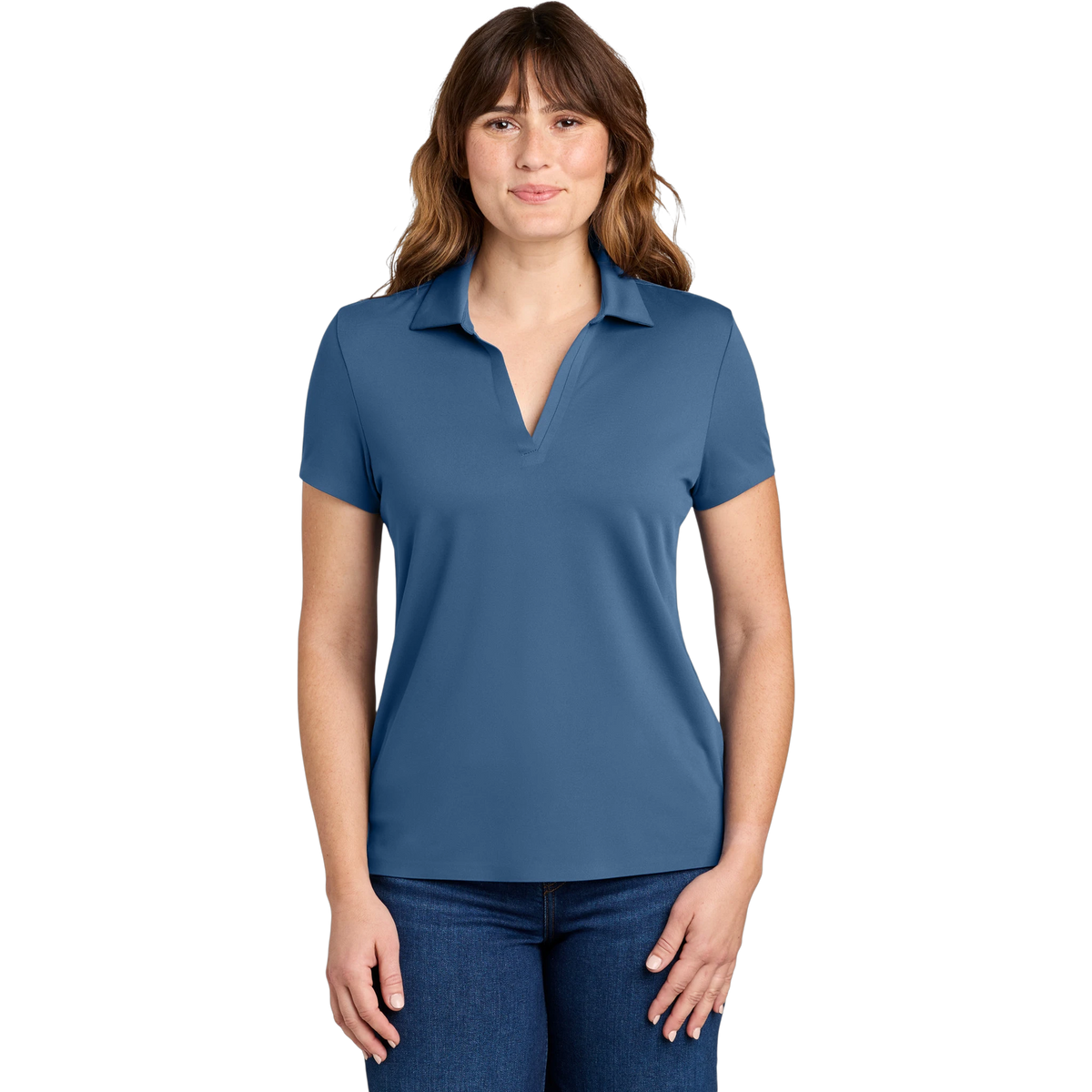 MiiR Women's Alta Polo in Deep Lake — custom branded by Motive