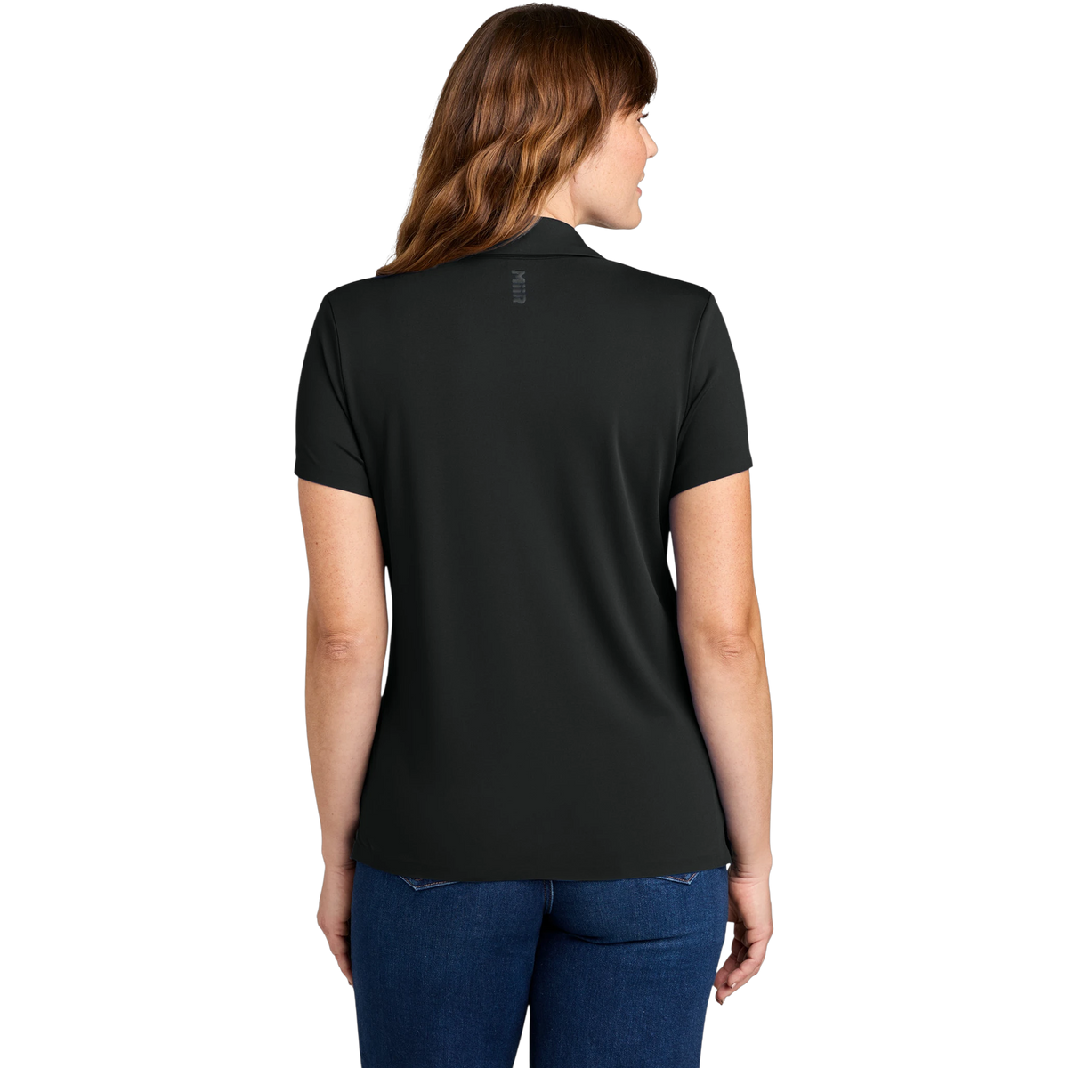 MiiR Women's Alta Polo in Pitch Black — custom branded by Motive